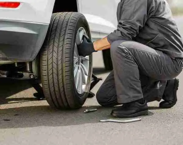 Mobile tyre service van